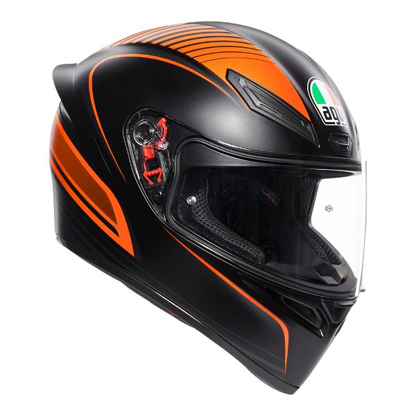 AGV K1 Warmup Helmet - Black/Orange ML