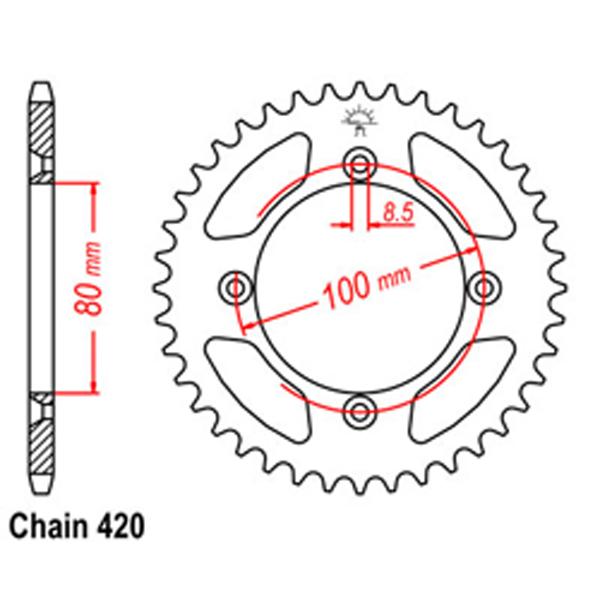 Rear Sprocket HONDA 420