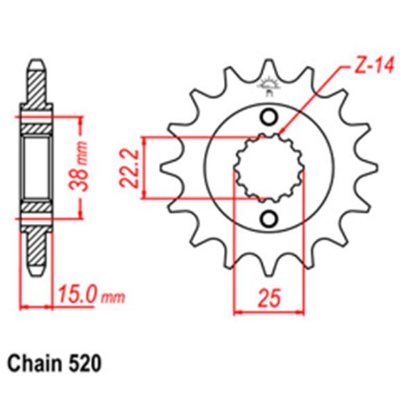 Front Sprocket DUCATI 520