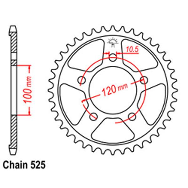 Rear Sprocket APRILIA 525