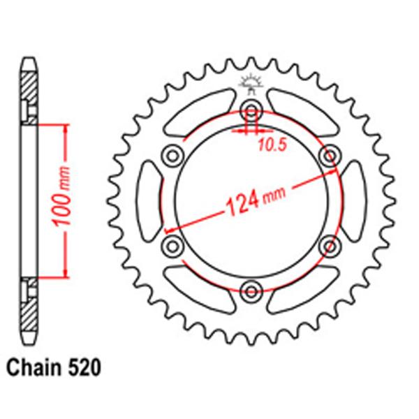 Rear Sprocket DUCATI 520