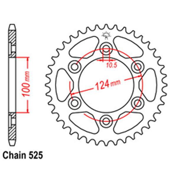 Rear Sprocket DUCATI 525