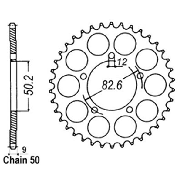 Rear Sprocket HARLEY 530