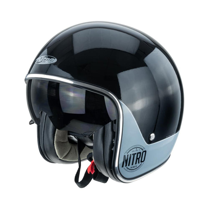 Nitro X582 Tribute Helmet - Black/Gunmetal XL