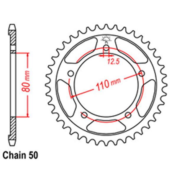 Rear Sprocket TRIUMPH 530