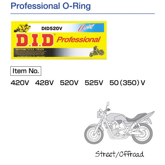DID 520Vo-120 Fb Pro O-Ring Drive Chain