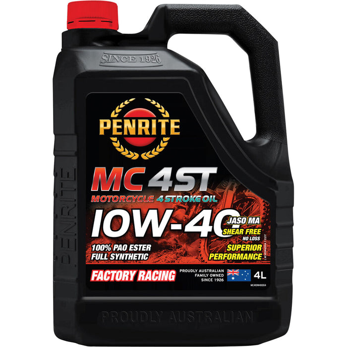 Penrite Mc-4St 10W-40 100% Pao Ester Full Synthetic 4 Ltr