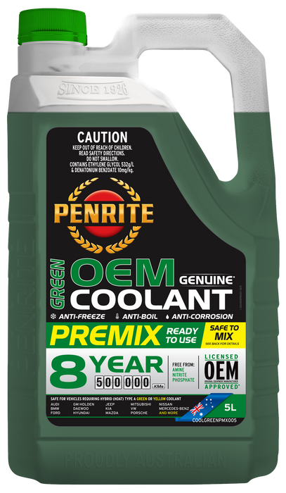 Penrite Green Oem Coolant Premix 5 Ltr