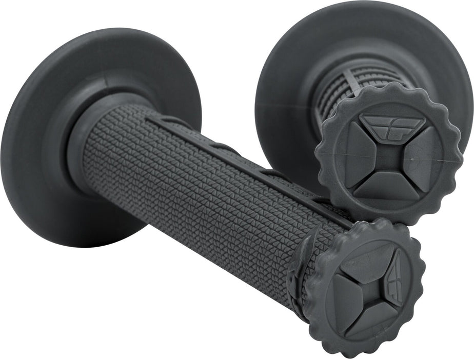 Fly Racing Control Half Waffle Motorcycle Grips - Dark Grey