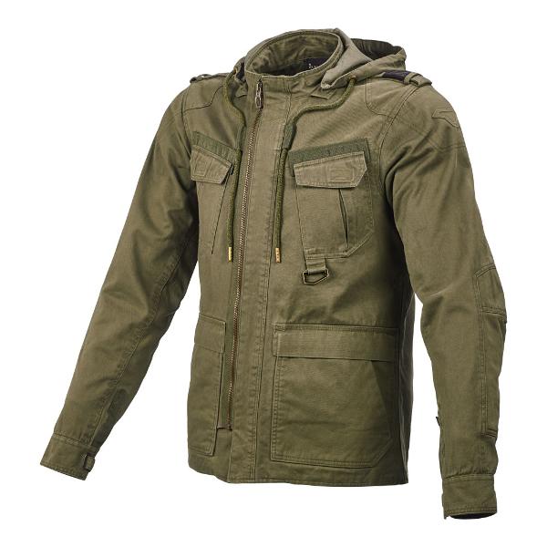 Macna Combat Motorcycle Textile Jacket - Green/ S