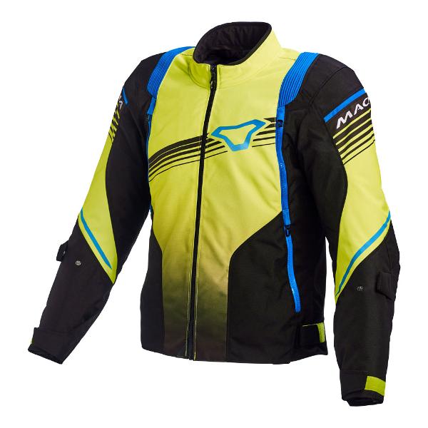 Macna Charger Motorcycle Jacket - Black/Yellow/Blue/L