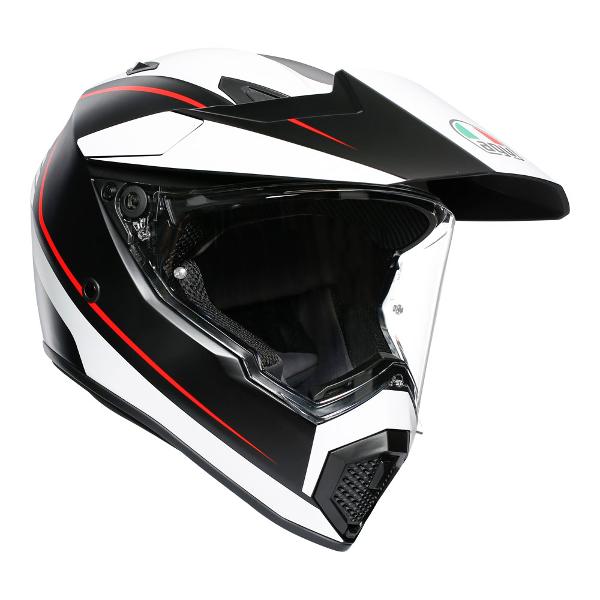 AGV AX9 Paific Road Helmet - Matte Black/White/Red  XS