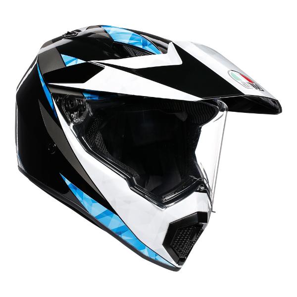 AGV AX9 North Helmet - Black/White/Cyan XS