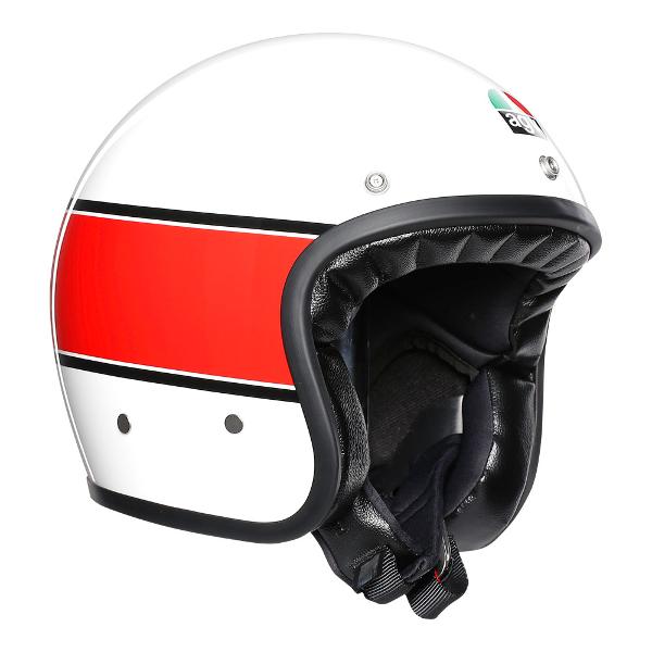 AGV X70 Mino 73 Open Face Helmet - White/Red XS