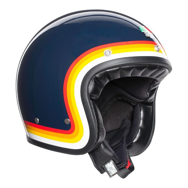 AGV X70 Riviera Open Face Helmet - Blue/Rainbow S