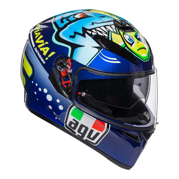 AGV K3 SV Rossi/Misano 15 Motorcycle Helmet - Blue XS