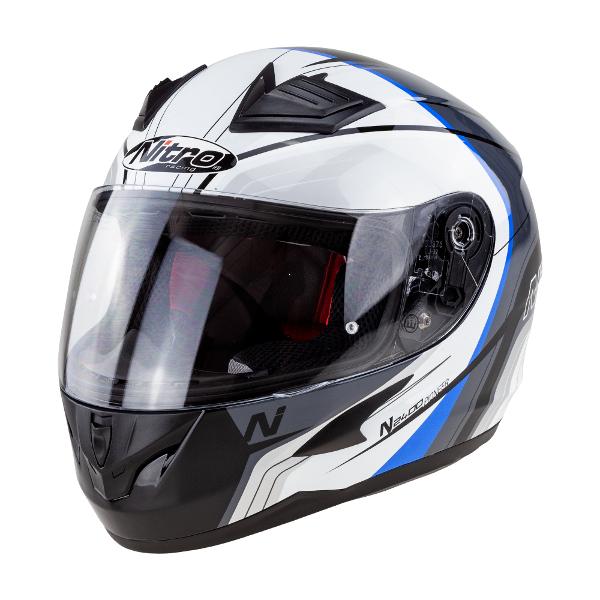 Nitro N2400 Pioneer Helmet - Black/White/Blue XL