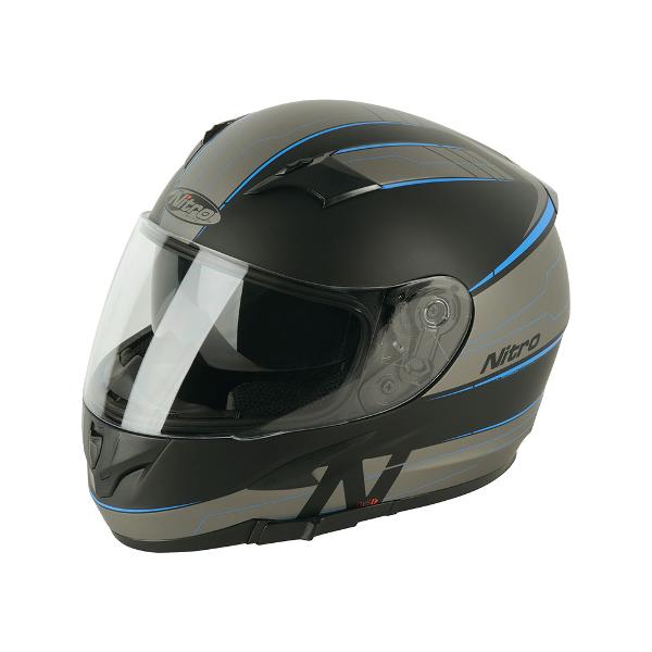 Nitro N2300 Axiom DVS Satin Helmet - Black/Green/Blue XL