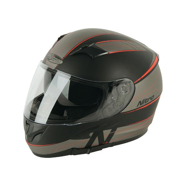 Nitro N2300 Axiom DVS Satin Helmet - Black/Green/Red XXL