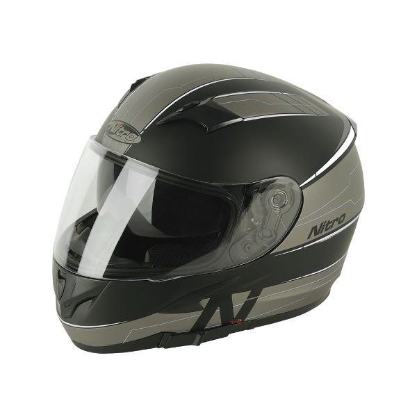 Nitro N2300 Axiom DVS Satin Helmet - Black/Green/White XL
