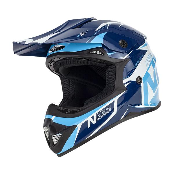 Nitro MX620 Podium Helmet - Blue/Light Blue XL