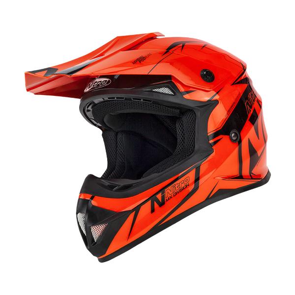 Nitro MX620 Podium Helmet - Black/Orange XXL