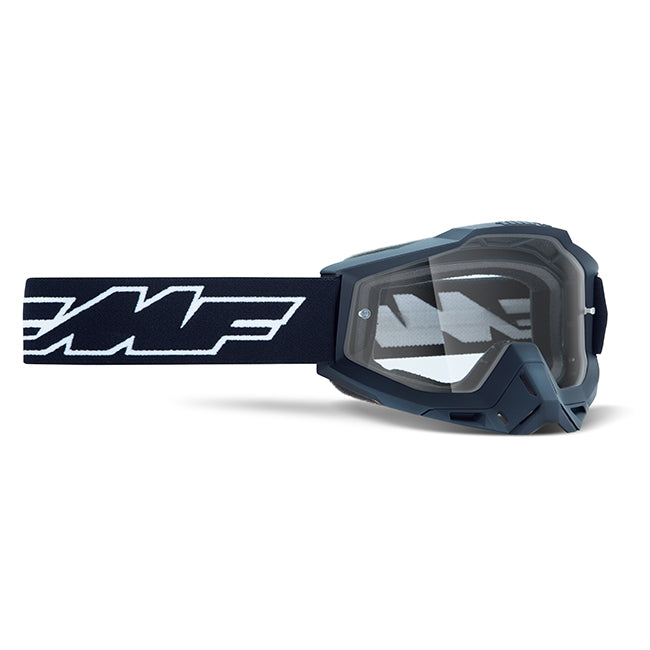 FMFVS Powerbomb Motorcycle Goggles With Clear Lens - Rocket Black