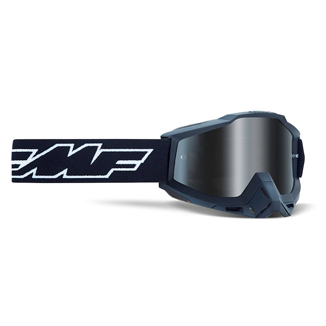 FMFVS Powerbomb Motorcycle Goggles With Mirror Silver Lens - Rocket Black