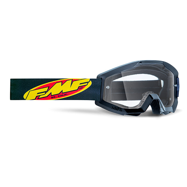 FMFVS Powercore Motorcycle Goggles With Clear Lens - Core Black