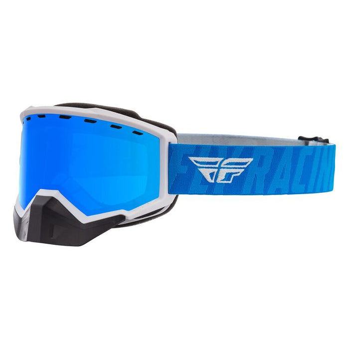 Fly Racing  Focus Motorcycle Goggles With Clear Lens - Blue/White