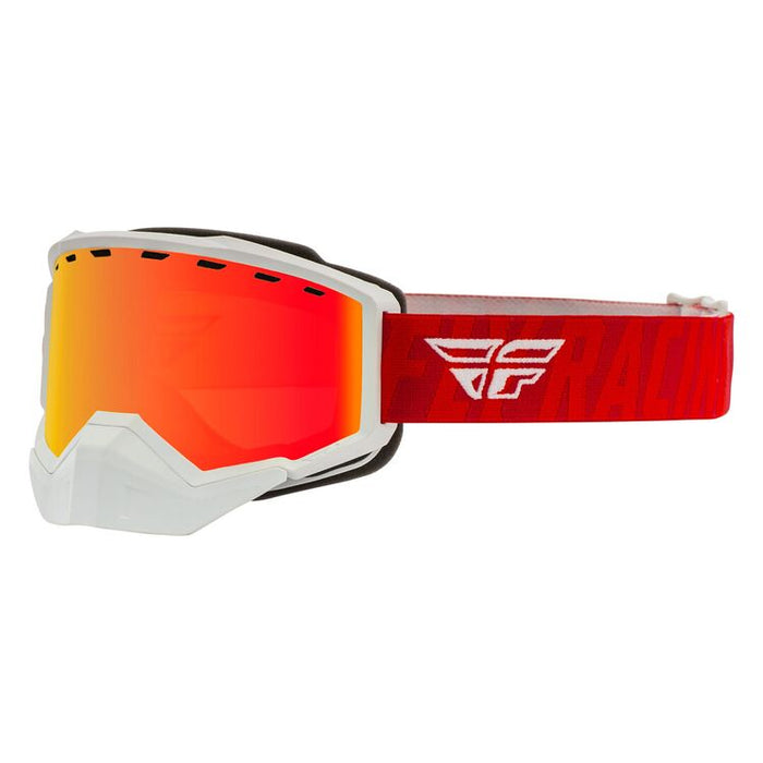Fly Racing  Focus Motorcycle Goggles With Clear Lens - Red/White