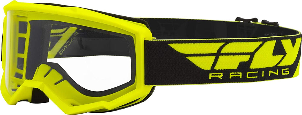Fly Racing  Focus Motorcycle Goggles With Clear Lens - Hi-VIs/Black
