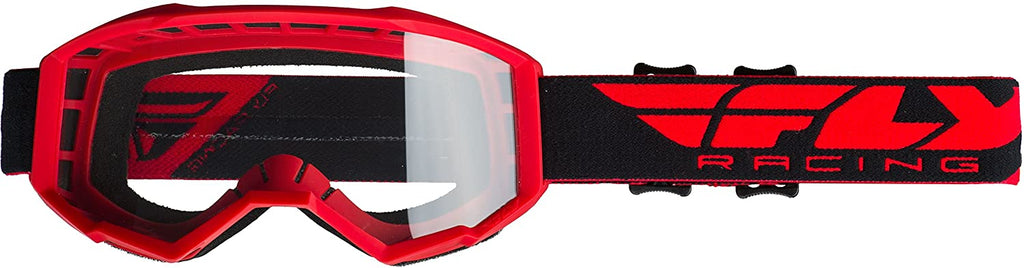 Fly Racing  Focus Motorcycle Youth Goggles With Clear Lens - Red/White