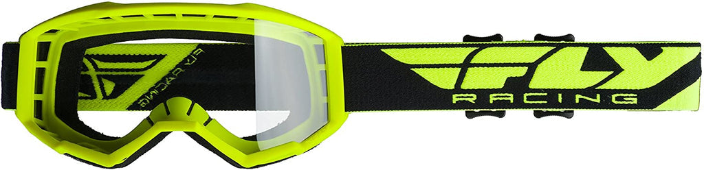 Fly Racing  Focus Motorcycle Youth Goggles With Clear Lens - Hi -Vis/Black