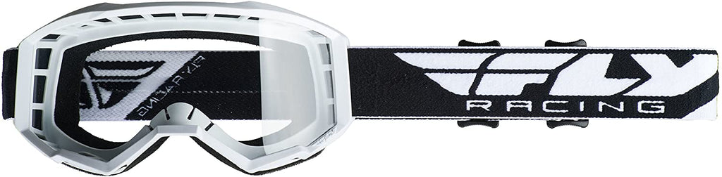 Fly Racing  Focus Motorcycle Youth Goggles With Clear Lens - White/Black