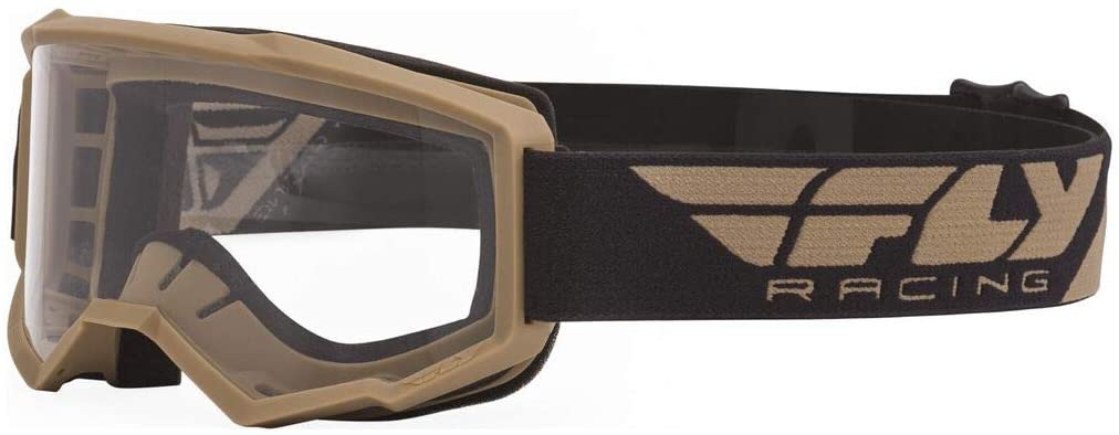 Fly Racing  Focus Motorcycle Youth Goggles With Clear Lens - Khaki/Brown