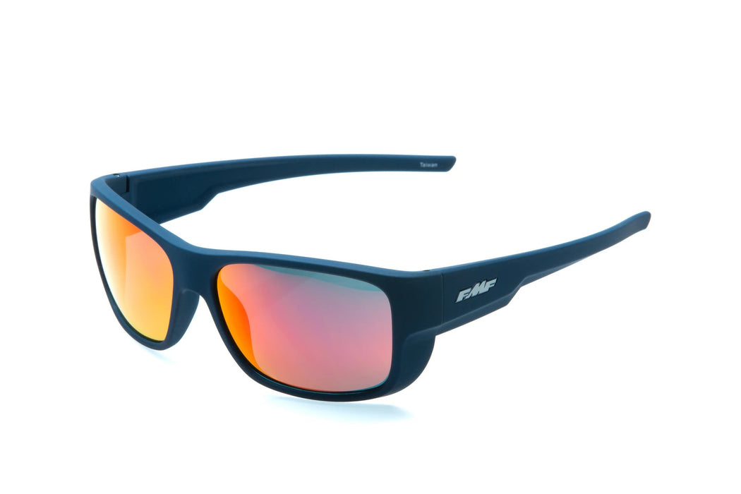 FMFVS Sunglasses Throttle - Matte Petrol Blue - Red Mirror Lens