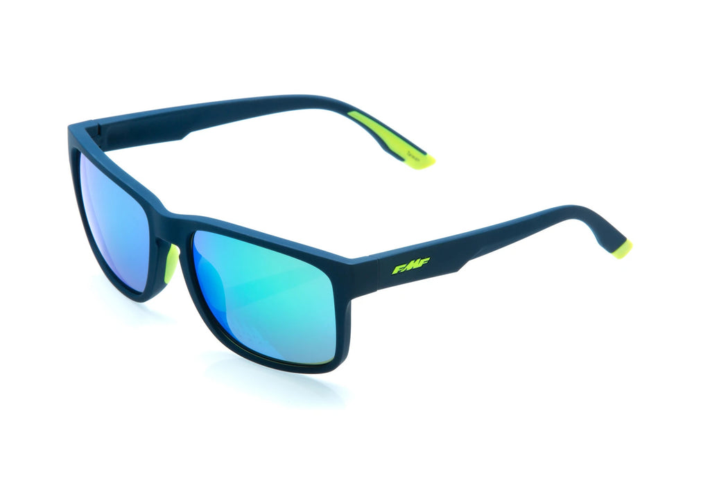 FMFVS Sunglasses Gears - Matte Petrol Blue - Green Mirror Lens