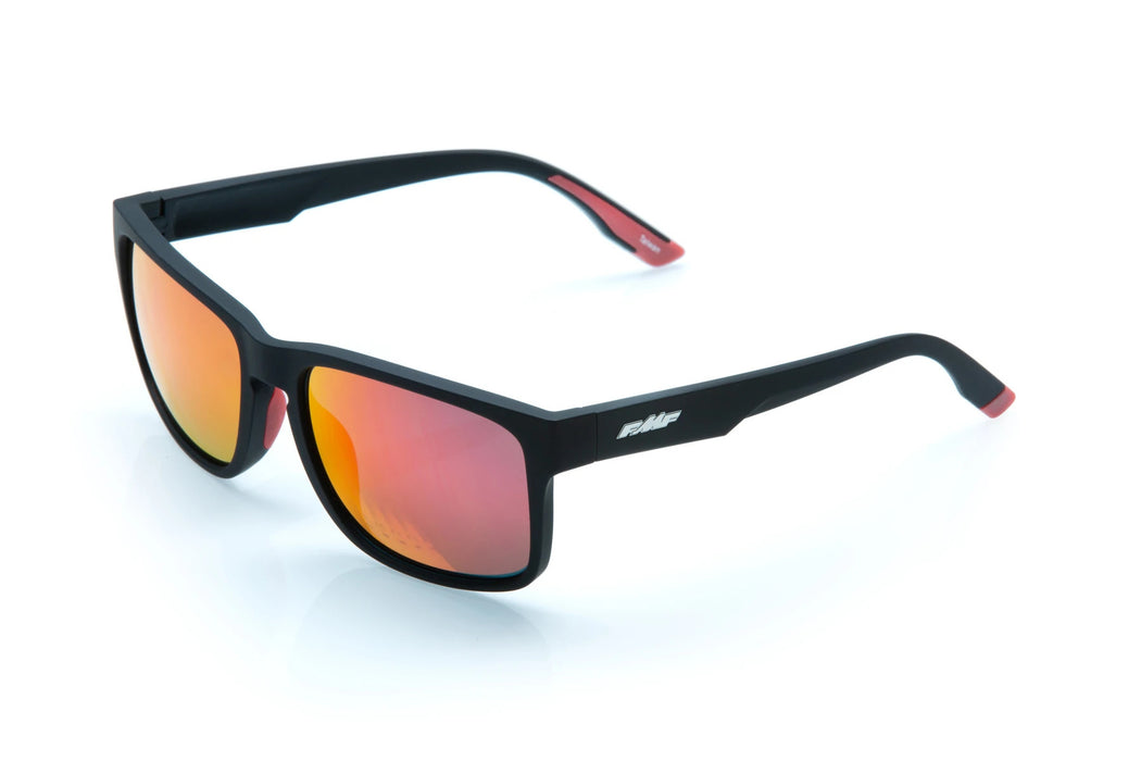 FMFVS Sunglasses Gears - Matte Black - Red Mirror Lens