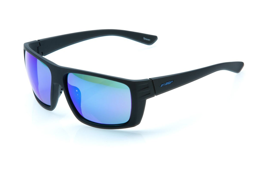 FMFVS Sunglasses Pit Stop - Matte Black - Blue Mirror Lens