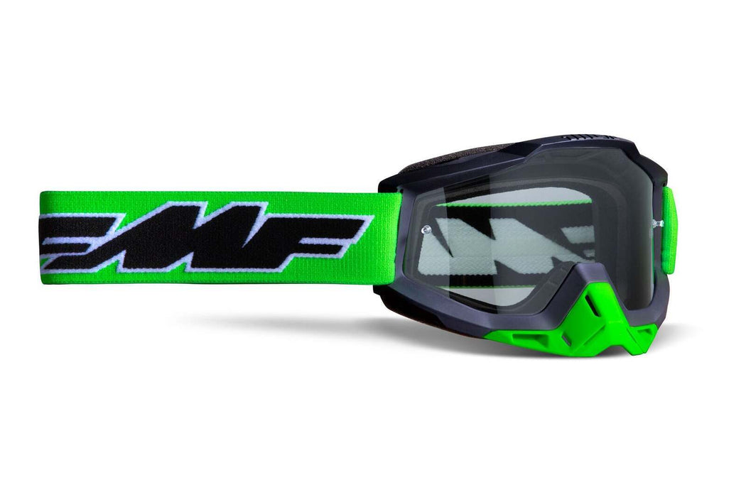 FMFVS Powerbomb Clear Lens Motorcycle Goggles - Rocket Lime