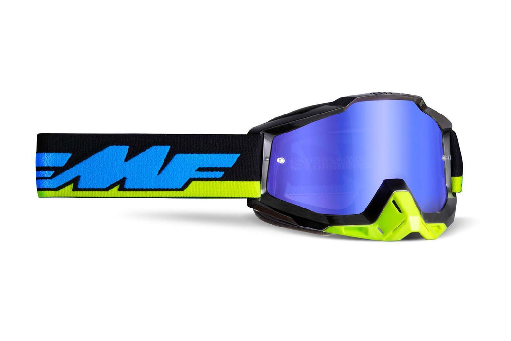 FMFVS Powerbomb Mirror Blue Lens Motorcycle Goggles - Talladega