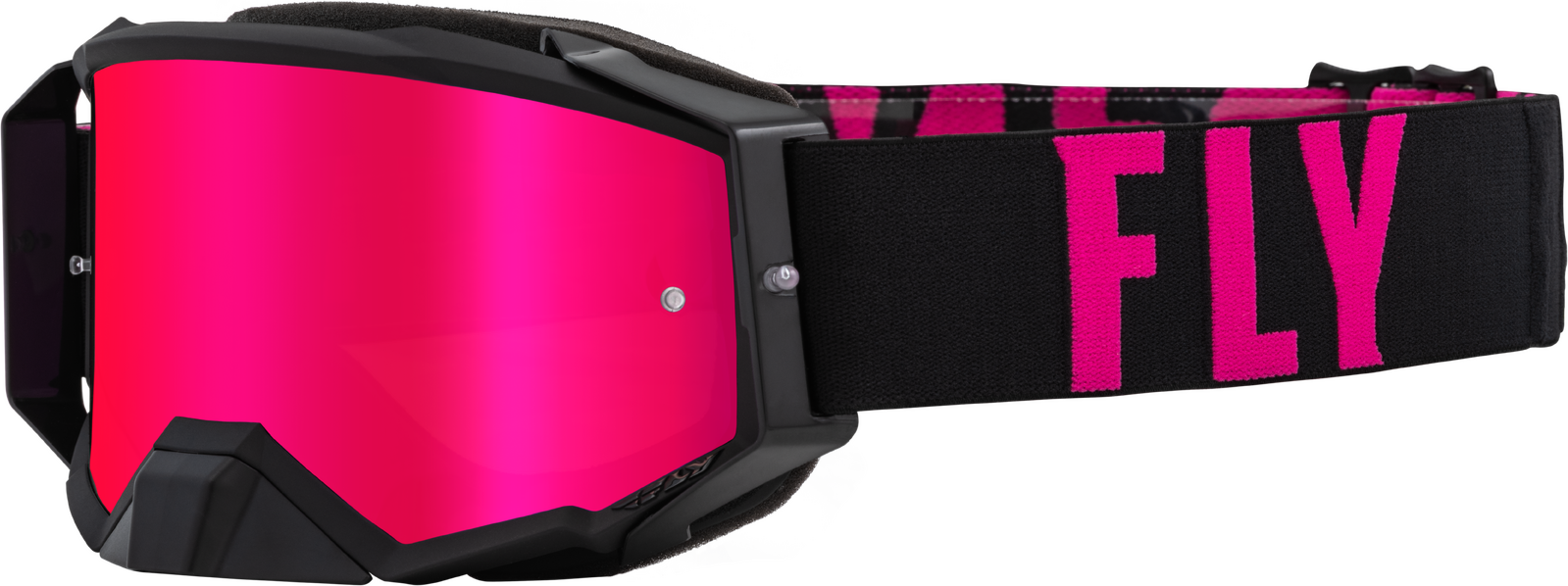Fly Zone Pro Pink Mirror/Smoke Lens Goggles - Black/Pink
