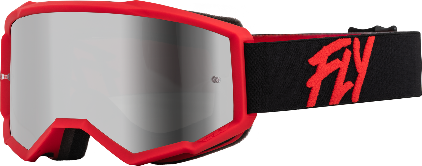 Fly Zone Youth Silver Mirror/Smoke Lens Goggles - Black/Red