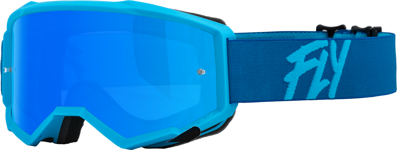 Fly Zone Youth Sky Blue Mirror/Smoke Lens Goggles - Blue