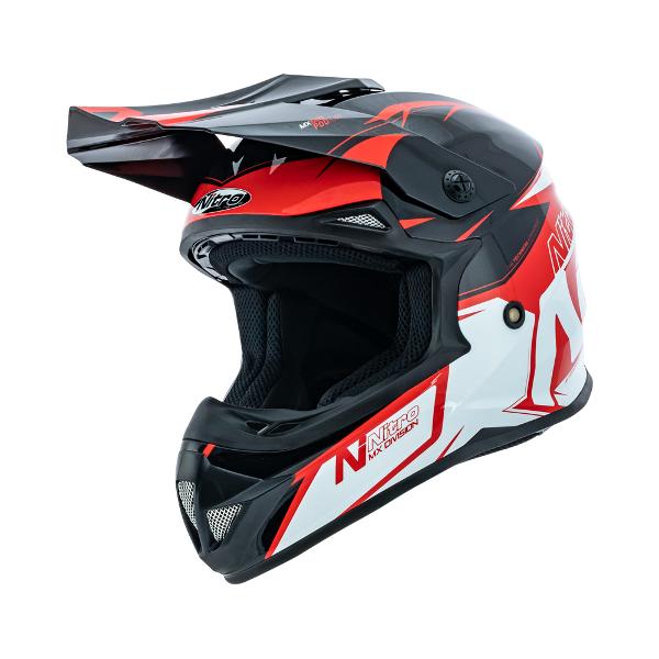 Nitro MX620 Podium Helmet - Black/Red/White XXL
