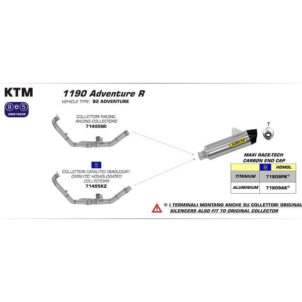 Arrow KTM 1190 Adv-R 13-14 Ss Cltrs 2:1