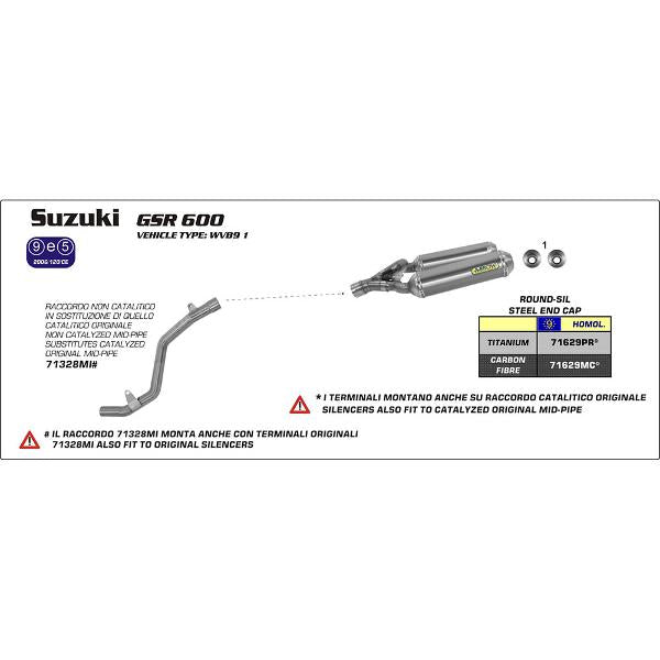 Arrow Suzuki Gsr 600 06-10 Lh+Rh Cbn S-Os