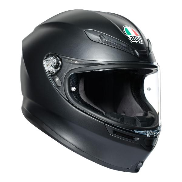 AGV K6 Motorcycle Full Face Helmet - Matte Black LG