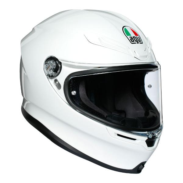 AGV K6 Motorcycle Full Face Helmet - White ML